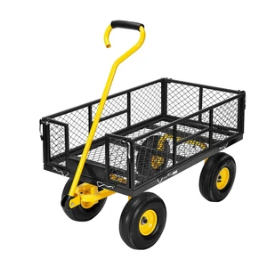Heavy Duty 880 Lbs 4.5 Cu Ft Mesh Steel Garden Cart Utility Wagon Heavy Duty 880 Lbs 4.5 Cu Ft Mesh Steel Garden Cart Utility Wagon