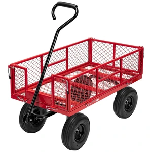 Heavy Duty 880 Lbs 4.5 Cu Ft Mesh Steel Garden Cart Utility Wagon Heavy Duty 880 Lbs 4.5 Cu Ft Mesh Steel Garden Cart Utility Wagon