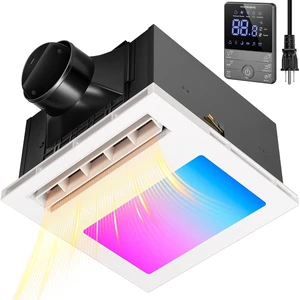 1800W PTC Bathroom Exhaust Fan with Light and Heater, 160CFM, RGB 1800W PTC Bathroom Exhaust Fan with Light and Heater, 160CFM, RGB