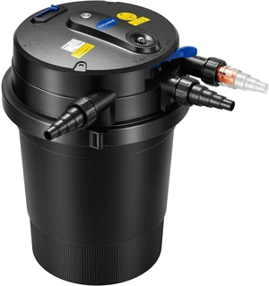 2640GPH Auto-Cleaning Pressurized Bio Pond Filter with 18W Light 2640GPH Auto-Cleaning Pressurized Bio Pond Filter with 18W Light