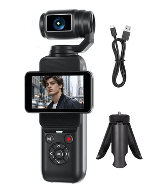 Blogging Camera with 4K Video & 80MP, 2.2'' Rotatable Touchscreen, 330° Rotating Lens, WiFi Vlog Cameras with Face Tracking, Portable YouTube Camera