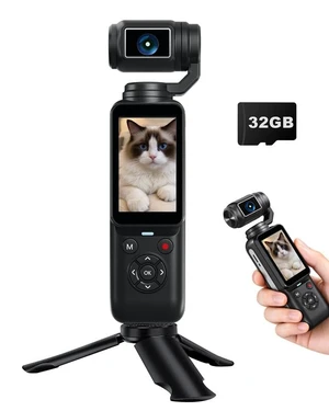 4K YouTube Cameras with 80MP, 2.2'' Rotatable Touchscreen & 330° Rotating Lens, WiFi Vlogging Camera with Face Tracking, Portable Blogging Camera