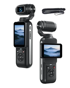 80MP Travel Camera, 4K Vlog Camera for YouTube with 2.2" Rotatable Touchscreen and 330° Rotating Lens, WiFi Face Tracking, Compact Digital Camera for Blogging