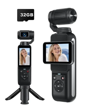 YouTube Vlogging Camera, 80MP 4K Digital Cameras with 2.2'' Rotatable Touchscreen & 330° Rotating Lens, WiFi Face Tracking, Portable Blogging Cameras