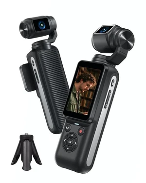 Portable YouTube Cameras, 4K 80MP Vlog Camera with WiFi, Face Tracking, 330° Rotating Lens and 2.2'' Rotatable Touchscreen, Digital Camera for Content Creators