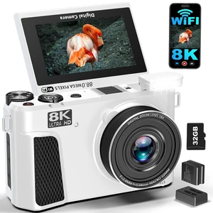 8K Digital Camera for Photography, Autofocus Vlogging Camera for YouTube