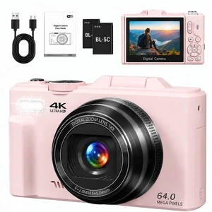 Travel Vlog Camera, 18X Digital Zoom, 3" 180° Flip Screen, 4K Digital Camera for Photography and YouTube, Compact Vlogging Camera with 32GB TF Card Travel Vlog Camera, 18X Digital Zoom, 3" 180° Flip Screen, 4K Digital Camera for Photography and YouTube, Compact Vlogging Camera with 32GB TF Card