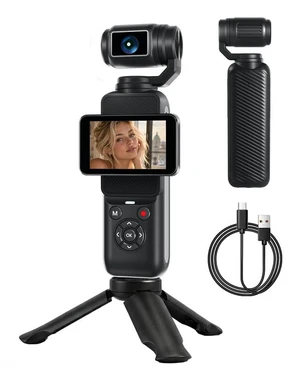 80MP 4K YouTube Vlogging Cameras, Portable Digital Camera with 2.2'' Rotatable Touchscreen, 330° Rotating Lens, WiFi & Face Tracking