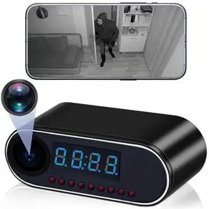 Mini Camera Clock Full HD 1080P Wireless Wifi Control IR Night Vision View DVR Camcorder Home Surveillance Monitor Video