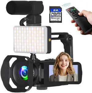 Video Camera 8k 64MP Camcorder WiFi IR Night Vision Vlogging Cameras for YouTube 3.0 Touch Screen Digital Camera 18X Zoom with Microphone 32G Card Remote Control Video Camera 8k 64MP Camcorder WiFi IR Night Vision Vlogging Cameras for YouTube 3.0 Touch Screen Digital Camera 18X Zoom with Microphone 32G Card Remote Control