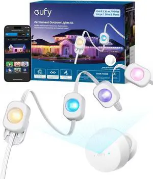 eufy Outdoor LED Lights S4 3D Radar-Activated IP67 Waterproof 100ft AI Theme