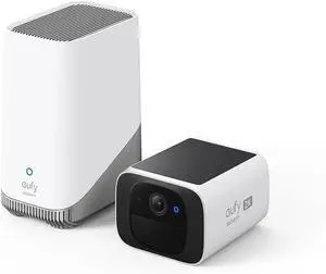 eufy Solar Security Wireless Outdoor Camera SoloCam S220 2K Wi-Fi & HomeBase 3