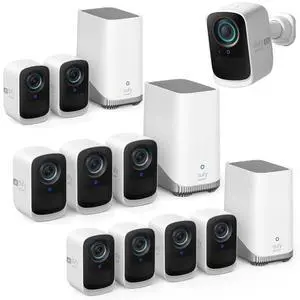 eufy 4K Wireless Security Camera System eufyCam 3C Spotlight Color Night Vision