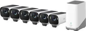 eufy Security eufyCam S3 Pro 6-Cam Kit Solar Camera Outdoor Wireless 4K MaxColor