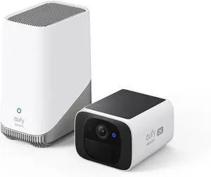eufy Solar Security Wireless Outdoor Camera SoloCam S220 2K Wi-Fi & HomeBase 3
