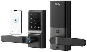 eufy Smart Lock C33 Wi-Fi Fingerprint Keyless Door Lock with Handle, APP Control