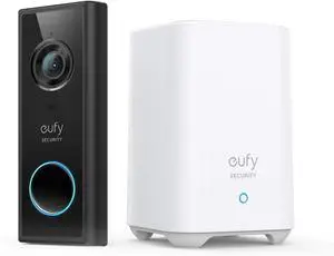 eufy Wireless Video Doorbell 2K Security Camera Intercom Local Storage HomeBase2