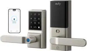 eufy Smart Lock C33 Keyless Entry Door Lock w/ Handle Fingerprint,Built-in Wi-Fi