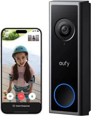 eufy Wireless Video Doorbell C30 2K FHD Intercom Live Video Call Motion Detect
