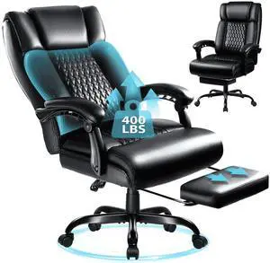 Waleaf Office Chair with Footrest,90-165°Reclining Ergonomic High Back Computer Desk Chair Lumbar Support for Home Office Waleaf Office Chair with Footrest,90-165°Reclining Ergonomic High Back Computer Desk Chair Lumbar Support for Home Office