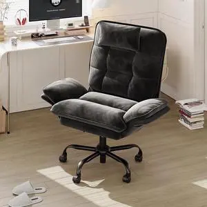 Bestier Big and Tall Executive Office Chair with Flip-Up Arms for Adults, Adjustable Height, Reclining Office Chair with Headrest & Side Pockets in Black Bestier Big and Tall Executive Office Chair with Flip-Up Arms for Adults, Adjustable Height, Reclining Office Chair with Headrest & Side Pockets in Black
