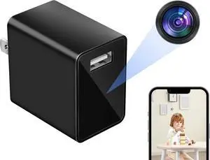 Hidden Camera Charger - Full HD 1080P WiFi Mini Spy Camera - Compact Wireless Indoor Security Camera - Discreet Tiny Nanny Cam Hidden Camera Charger - Full HD 1080P WiFi Mini Spy Camera - Compact Wireless Indoor Security Camera - Discreet Tiny Nanny Cam