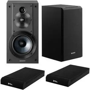 Sony SSCS5 3-Way 3-Driver Bookshelf Speaker System (Black) Bundle with Isolation Pads (2 Items) Sony SSCS5 3-Way 3-Driver Bookshelf Speaker System (Black) Bundle with Isolation Pads (2 Items)