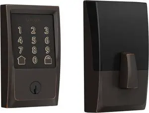 Schlage Encode Smart WiFi Deadbolt Lock for Front Door - Keyless Entry with App or Touchscreen - Works with Alexa, Hey Google, & Airbnb - Create Codes for Guests - Aged Bronze Schlage Encode Smart WiFi Deadbolt Lock for Front Door - Keyless Entry with App or Touchscreen - Works with Alexa, Hey Google, & Airbnb - Create Codes for Guests - Aged Bronze