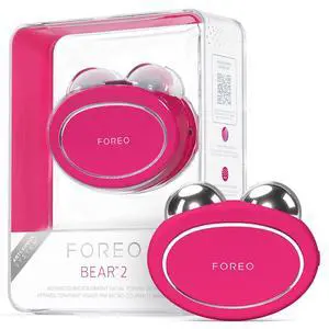 FOREO Bear 2 Advanced Toning Microcurrent Facial Device -Face Sculpting Tool - Firm & Contour - Non-Invasive - Increases Skin Care Absorption - Fuchsia FOREO Bear 2 Advanced Toning Microcurrent Facial Device -Face Sculpting Tool - Firm & Contour - Non-Invasive - Increases Skin Care Absorption - Fuchsia