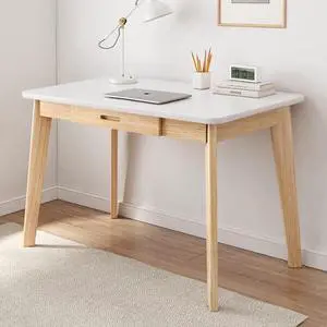 IOTXY Solid Wood Writing Desk - Home Office Workbench Desk with Drawer, 31.5" Width Laptop Computer Work Study Table in White 100CM IOTXY Solid Wood Writing Desk - Home Office Workbench Desk with Drawer, 31.5" Width Laptop Computer Work Study Table in White 100CM
