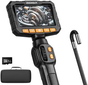 Two-Way Articulating Borescope Camera with Light, Industrial Endoscope Inspection Camera with Light, 0.24in Articulated Probe, 5FT Flexible Snake Scope for Wall Automotive Engine Plumbing HVAC Inspect Two-Way Articulating Borescope Camera with Light, Industrial Endoscope Inspection Camera with Light, 0.24in Articulated Probe, 5FT Flexible Snake Scope for Wall Automotive Engine Plumbing HVAC Inspect