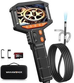 Two-Way Articulating Borescope Camera with Light: Industrial Endoscope Inspection Snake Camera - Flexible Bore Scope Cam with 0.33in Articulated Probe for Mechanic Automotive Engine Wall - 5.5FT Two-Way Articulating Borescope Camera with Light: Industrial Endoscope Inspection Snake Camera - Flexible Bore Scope Cam with 0.33in Articulated Probe for Mechanic Automotive Engine Wall - 5.5FT