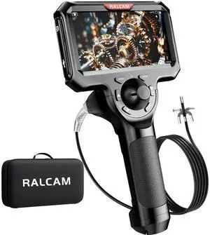 4-Way 360° Articulating Borescope, Ralcam Joystick 5" Endoscope Camera with Light, 6.2mm/0.24in Slim Snake Inspection Camera with 5.0ft Semi-Rigid Cable for Engine, Pipe, HVAC Inspection 4-Way 360° Articulating Borescope, Ralcam Joystick 5" Endoscope Camera with Light, 6.2mm/0.24in Slim Snake Inspection Camera with 5.0ft Semi-Rigid Cable for Engine, Pipe, HVAC Inspection