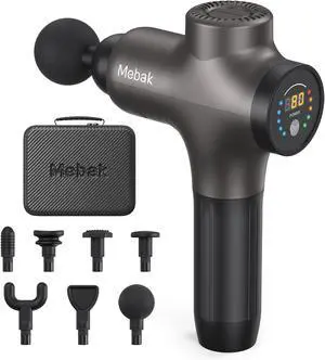 Mebak 3 Massage Gun, Massage Gun Deep Tissue for Athletes, Professional Muscle Percussion Massager, Massager for Shoulder Leg Back Body Pain Relief, Quiet Portable Sport Tool, Gifts for Hi Mebak 3 Massage Gun, Massage Gun Deep Tissue for Athletes, Professional Muscle Percussion Massager, Massager for Shoulder Leg Back Body Pain Relief, Quiet Portable Sport Tool, Gifts for Hi