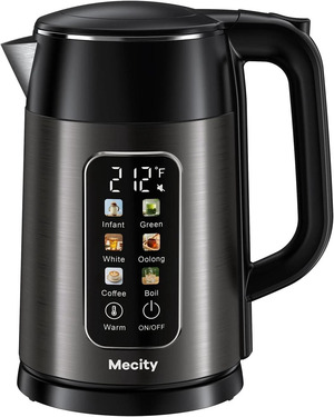 HOMCOM 1.7L Electric Kettle - Fast Boil 3kW, 240V, Auto Shut-off, Swivel Base, Black Plastic