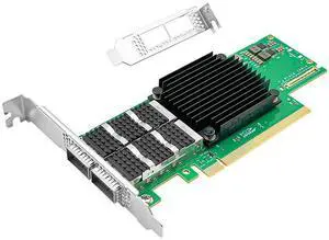 PCIe X16 200G dual-port server fiber optic network card with QSFP56 optical port for industrial automation PCIe X16 200G dual-port server fiber optic network card with QSFP56 optical port for industrial automation
