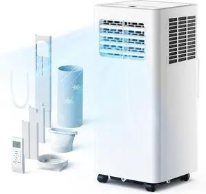 EUHOMY 8,000 BTU Portable Air Conditioners, 4-in-1 Air Conditioner Portable Up to 350 Sq.Ft., Portable AC Unit with Cool, Fan, Dehumidifier, Sleep, 24H Timer, Remote & Installation Kit, for Bedroom EUHOMY 8,000 BTU Portable Air Conditioners, 4-in-1 Air Conditioner Portable Up to 350 Sq.Ft., Portable AC Unit with Cool, Fan, Dehumidifier, Sleep, 24H Timer, Remote & Installation Kit, for Bedroom