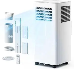 EUHOMY Portable Air Conditioners 10,000 BTU, 4-in-1 Air Conditioner Portable Up to 450 Sq.Ft. with Cool, Fan, Dehumidifier, Sleep, Portable AC Unit with LED Remote & 24H Timer, Installation Kits EUHOMY Portable Air Conditioners 10,000 BTU, 4-in-1 Air Conditioner Portable Up to 450 Sq.Ft. with Cool, Fan, Dehumidifier, Sleep, Portable AC Unit with LED Remote & 24H Timer, Installation Kits