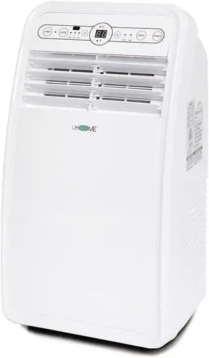 Uhome Portable Air Conditioner, 8000 BTU Compact AC Unit with Cooling, Dehumidifier, Fan, Remote Control and Window Mount Kit Included, White Uhome Portable Air Conditioner, 8000 BTU Compact AC Unit with Cooling, Dehumidifier, Fan, Remote Control and Window Mount Kit Included, White