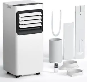 10,000 BTU Portable Air Conditioner, Cools Up to 450 Sq. Ft., 4-in-1 Quiet AC Units with Cool, Dehumidify, Fan, Sleep Mode Remote Control, 24H Timer, Portable AC for Bedroom, Office, Apartment 10,000 BTU Portable Air Conditioner, Cools Up to 450 Sq. Ft., 4-in-1 Quiet AC Units with Cool, Dehumidify, Fan, Sleep Mode Remote Control, 24H Timer, Portable AC for Bedroom, Office, Apartment