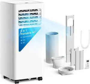 Feelfunn 10,000 BTU Portable Air Conditioner - Cools 450 Sq. Ft., 3-in-1 Portable AC Unit with Cool/Fan/Dehumidifier/Sleep, Quiet AC with LED Display, Remote & 24H Timer, for Bedroom, Dorm, Apartment Feelfunn 10,000 BTU Portable Air Conditioner - Cools 450 Sq. Ft., 3-in-1 Portable AC Unit with Cool/Fan/Dehumidifier/Sleep, Quiet AC with LED Display, Remote & 24H Timer, for Bedroom, Dorm, Apartment