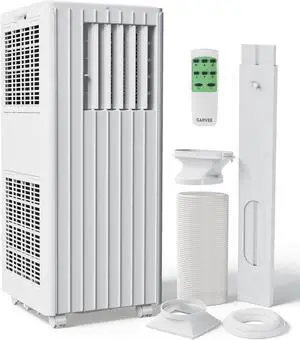 Garvee 8000 BTU Portable Air Conditioner, 3-in-1 Cooling, Dehumidifying & Fan for Rooms Up to 350 Sq. Ft | Quiet Sleep Mode | Energy-Saving 24-Hr Timer | AC Unit w/Remote & Full Window Kit, White Garvee 8000 BTU Portable Air Conditioner, 3-in-1 Cooling, Dehumidifying & Fan for Rooms Up to 350 Sq. Ft | Quiet Sleep Mode | Energy-Saving 24-Hr Timer | AC Unit w/Remote & Full Window Kit, White