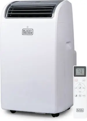 BLACK+DECKER Portable Air Conditioner,14,000 BTU Cooling, 12,000 BTU Heating for Rooms up to 700 Sq. Ft., Smart AC Unit with Follow Me Remote, BPACT14HWT, White BLACK+DECKER Portable Air Conditioner,14,000 BTU Cooling, 12,000 BTU Heating for Rooms up to 700 Sq. Ft., Smart AC Unit with Follow Me Remote, BPACT14HWT, White