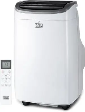 BLACK+DECKER Portable Air Conditioner, 10,000 BTU (5,550 DOE) for Rooms up to 450 Sq. Ft., Portable AC with Follow Me Remote Control and Window Kit, BPACT10WT, White BLACK+DECKER Portable Air Conditioner, 10,000 BTU (5,550 DOE) for Rooms up to 450 Sq. Ft., Portable AC with Follow Me Remote Control and Window Kit, BPACT10WT, White
