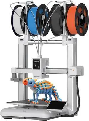 Anycubic Kobra X Multicolor 3D Printer, Easy Setup with Native 4-Color Printing Up 19 Color, 600mm/s Fast 3D Printing, AI Camera, Quiet 45dB, 260mm³, FDM for Kids Beginners Family Makers Professional Anycubic Kobra X Multicolor 3D Printer, Easy Setup with Native 4-Color Printing Up 19 Color, 600mm/s Fast 3D Printing, AI Camera, Quiet 45dB, 260mm³, FDM for Kids Beginners Family Makers Professional