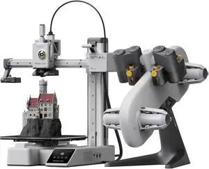Bambu Lab A1 Mini Combo, A1 Mini 3D Printer and AMS lite, Support Multi-Color 3D Printing, High Speed & Precision, Full-Auto Calibration & Active Flow Rate Compensation, 48 dB Quiet FDM 3D Printers Bambu Lab A1 Mini Combo, A1 Mini 3D Printer and AMS lite, Support Multi-Color 3D Printing, High Speed & Precision, Full-Auto Calibration & Active Flow Rate Compensation, 48 dB Quiet FDM 3D Printers