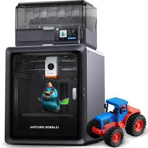 Anycubic Kobra S1 Combo Multi-Color 3D Printer with Active Filament Drying, 600mm/s High Speed CoreXY 3D Printer, Fully Enclosed & Auto Leveling, 4-Color Printing Bulit-in, Smart APP Control Anycubic Kobra S1 Combo Multi-Color 3D Printer with Active Filament Drying, 600mm/s High Speed CoreXY 3D Printer, Fully Enclosed & Auto Leveling, 4-Color Printing Bulit-in, Smart APP Control