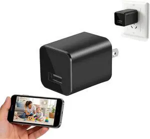 USB Charger Hidden Camera, WiFi Small Spy Security Camera, Full HD 1080P Mini Wireless Nanny Cam Motion Detection with App Live Feed for Home, Window, Indoor USB Charger Hidden Camera, WiFi Small Spy Security Camera, Full HD 1080P Mini Wireless Nanny Cam Motion Detection with App Live Feed for Home, Window, Indoor