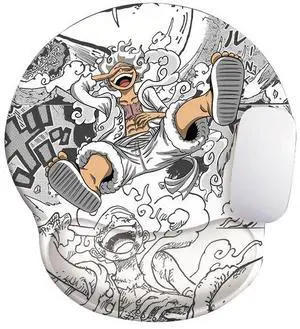 One Piece Wrist Rest Mouse Pad, Sponge Memory Foam Wrist Support Cushion for Gaming & Office, Comfortable Ergonomic Wrist Pad for Computer Laptop(Luffy-Gear5-Manga) One Piece Wrist Rest Mouse Pad, Sponge Memory Foam Wrist Support Cushion for Gaming & Office, Comfortable Ergonomic Wrist Pad for Computer Laptop(Luffy-Gear5-Manga)