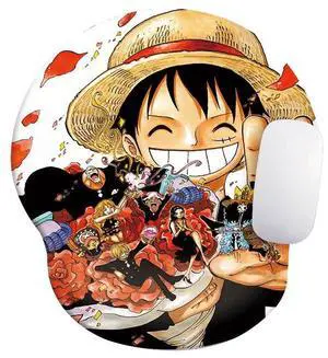 One Piece Wrist Rest Mouse Pad, Sponge Memory Foam Wrist Support Cushion for Gaming & Office, Comfortable Ergonomic Wrist Pad for Computer Laptop(Luffy-StrawHatCrew) One Piece Wrist Rest Mouse Pad, Sponge Memory Foam Wrist Support Cushion for Gaming & Office, Comfortable Ergonomic Wrist Pad for Computer Laptop(Luffy-StrawHatCrew)